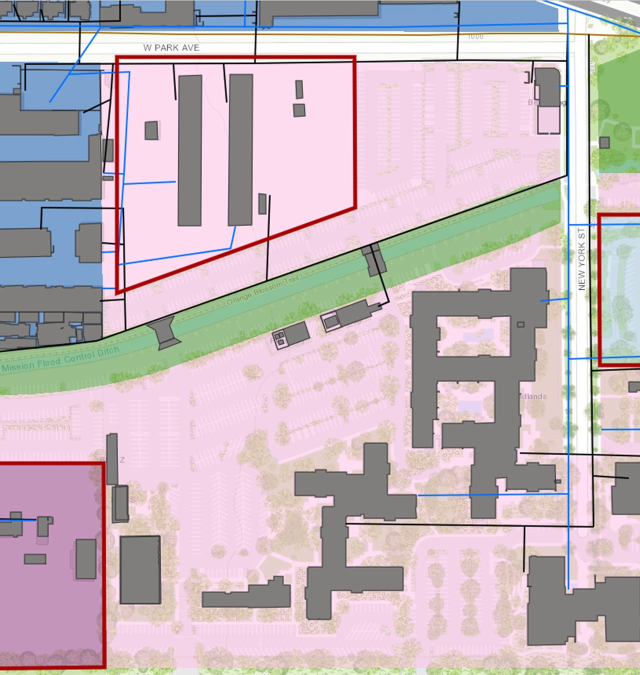 Overhead 2D view of project site