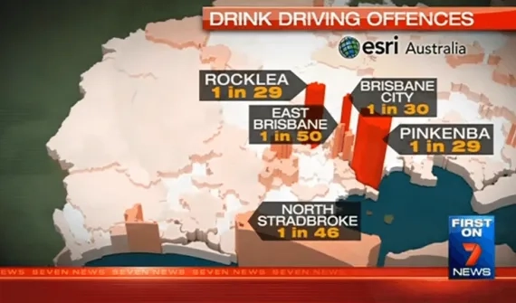 Seven News maps driving offence hot spots news