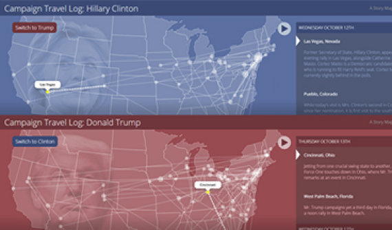 The 2016 US election campaign trail
