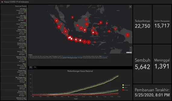 Indonesia COVID-19 cases dashboard