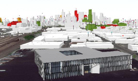 BIM visualisation of a building