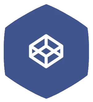 Blue cube icon