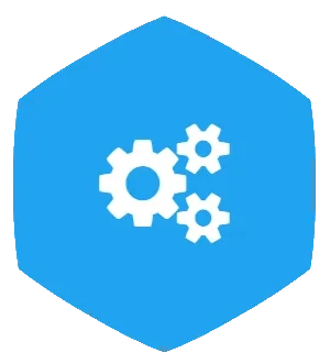 Blue settings icon