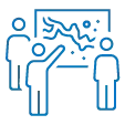 EVP professional development icon in blue 